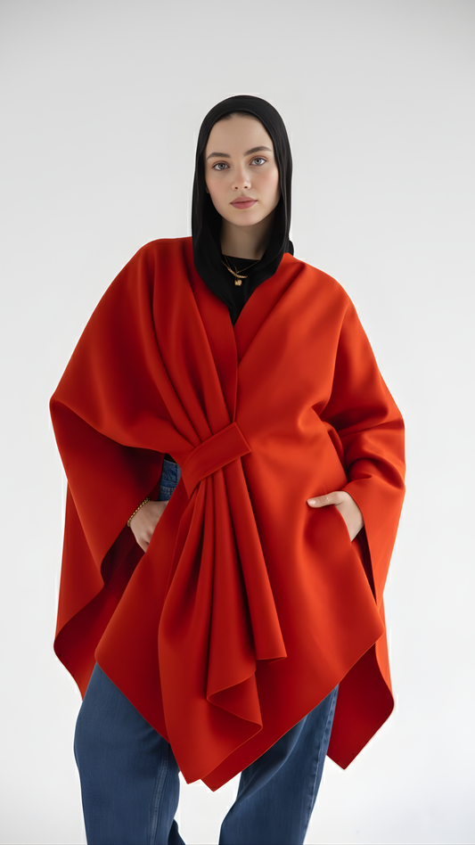 ZAS Winter Cape - Flame Red