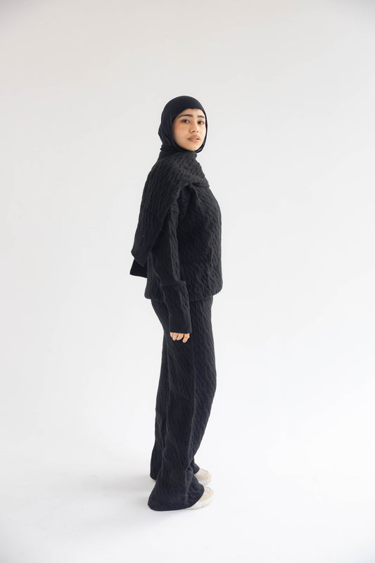 ZAS Winter Knit TRIO Set - Black