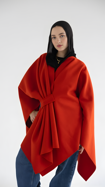 ZAS Winter Cape - Flame Red