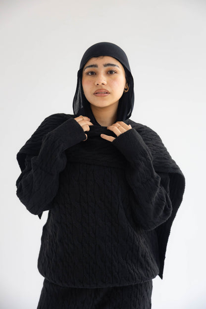 ZAS Winter Knit TRIO Set - Black