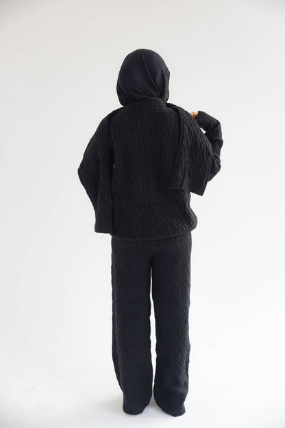 ZAS Winter Knit TRIO Set - Black