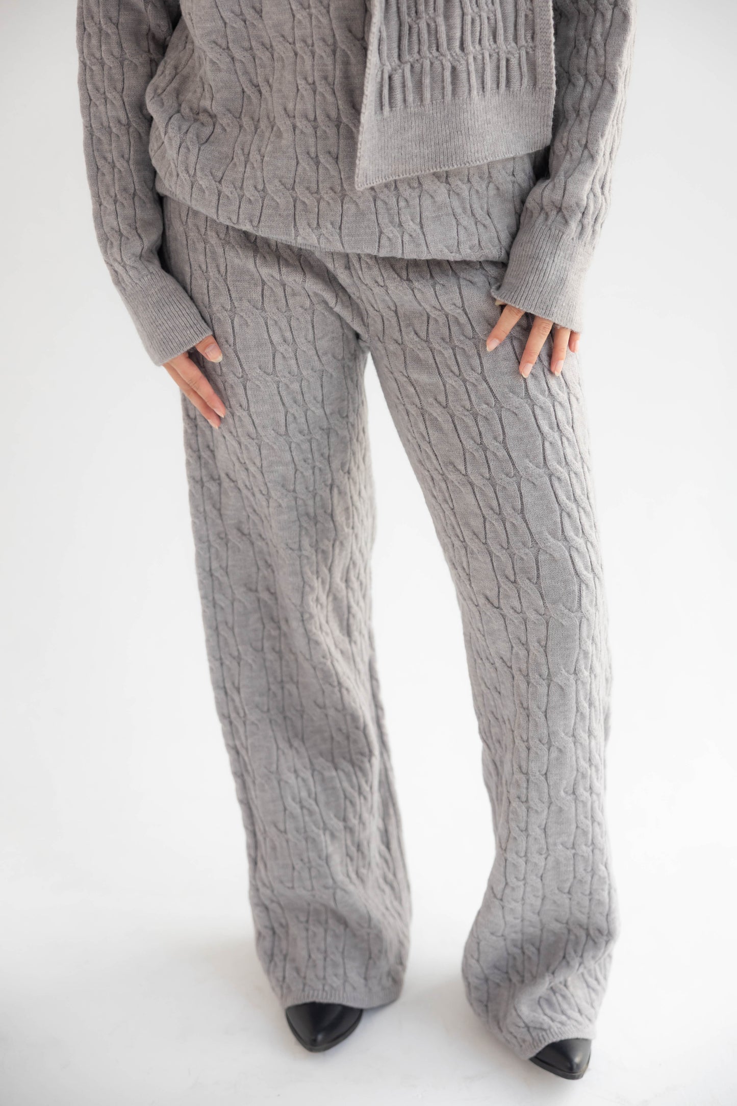 ZAS Winter Knit TRIO Set - Cloud grey