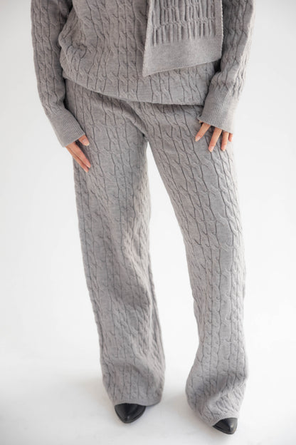 ZAS Winter Knit TRIO Set - Cloud grey