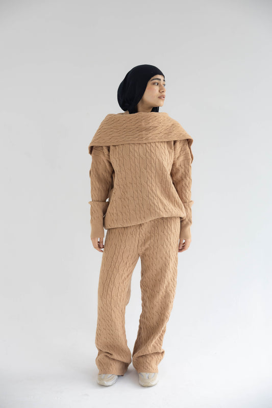 ZAS Winter Knit TRIO Set - camel