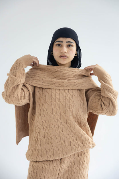 ZAS Winter Knit TRIO Set - camel