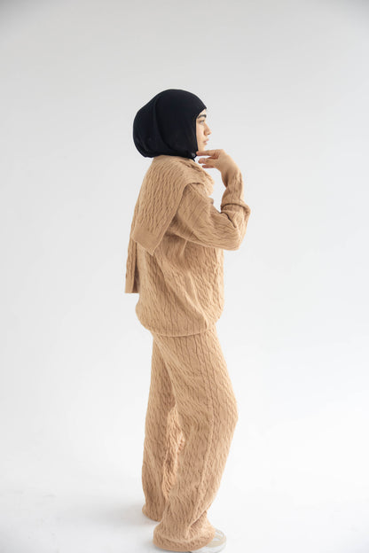 ZAS Winter Knit TRIO Set - camel