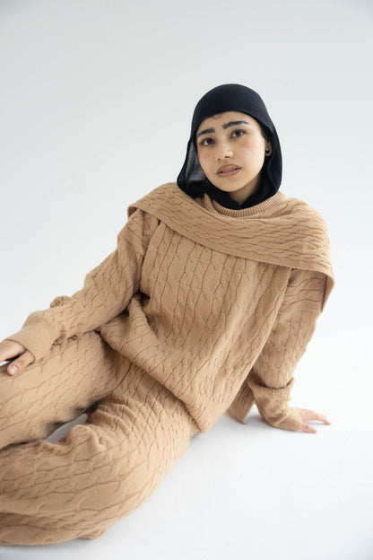 ZAS Winter Knit TRIO Set - camel