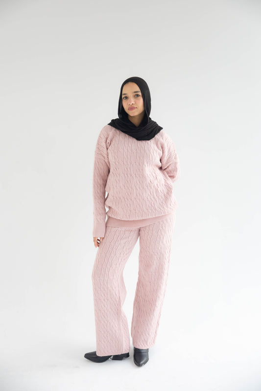ZAS Winter Knit TRIO Set - BABY ROSE