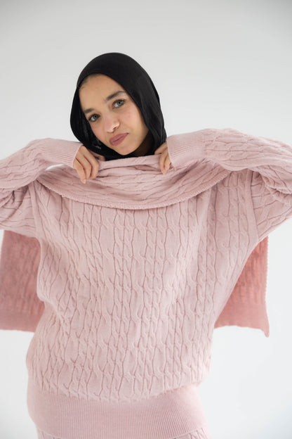 ZAS Winter Knit TRIO Set - BABY ROSE