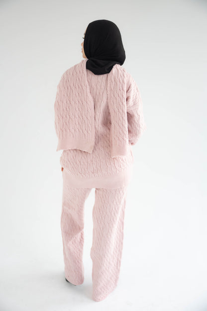 ZAS Winter Knit TRIO Set - BABY ROSE