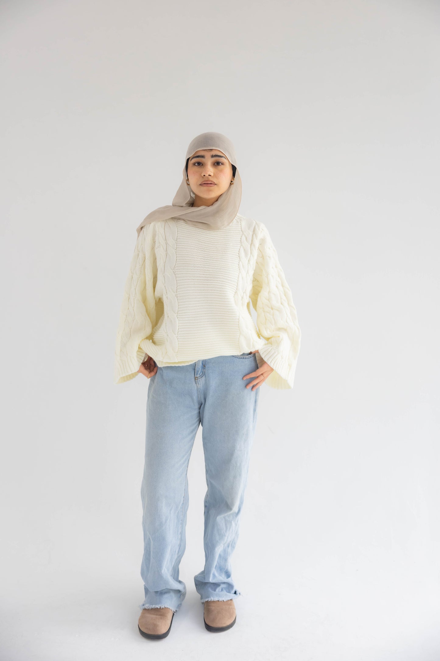 ZAS Cable Knit Sweater - off white