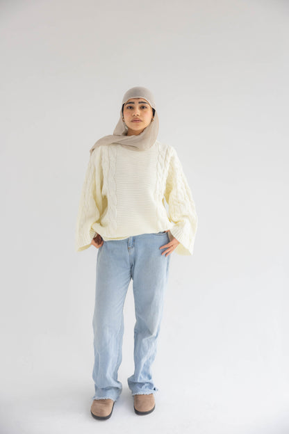 ZAS Cable Knit Sweater - off white