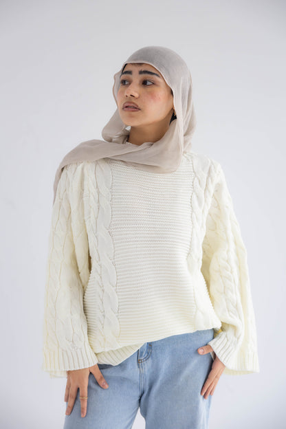 ZAS Cable Knit Sweater - off white