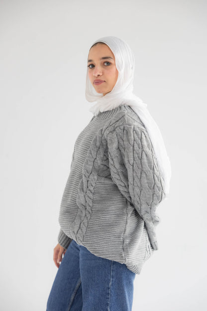 ZAS Cable Knit Sweater - grey