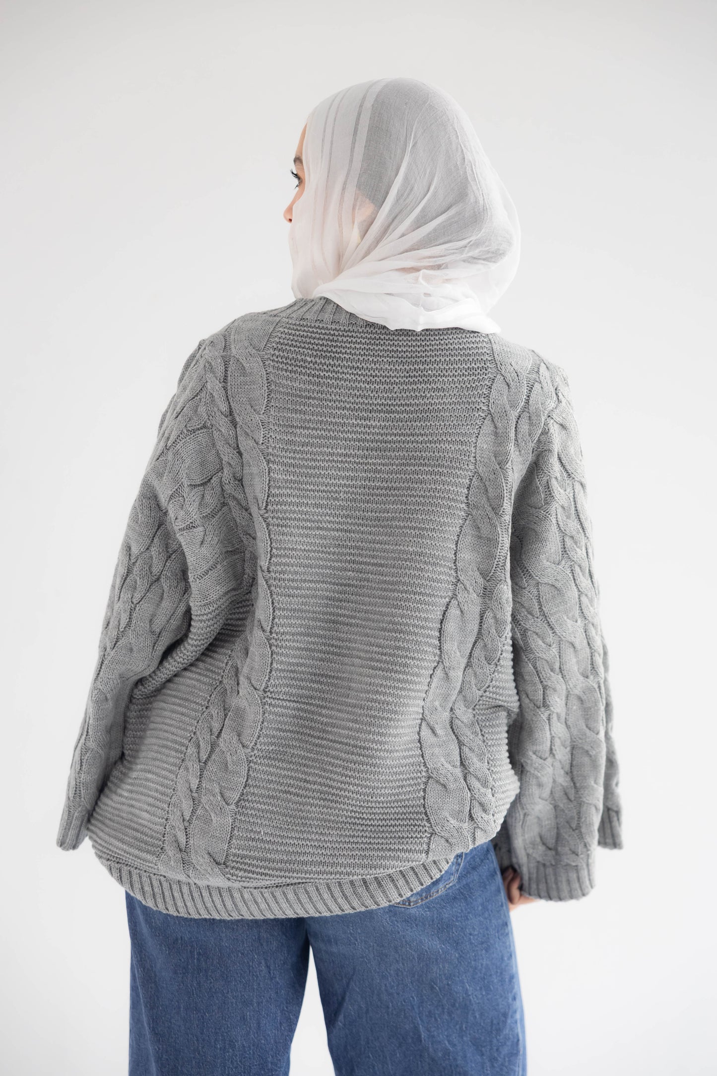 ZAS Cable Knit Sweater - grey