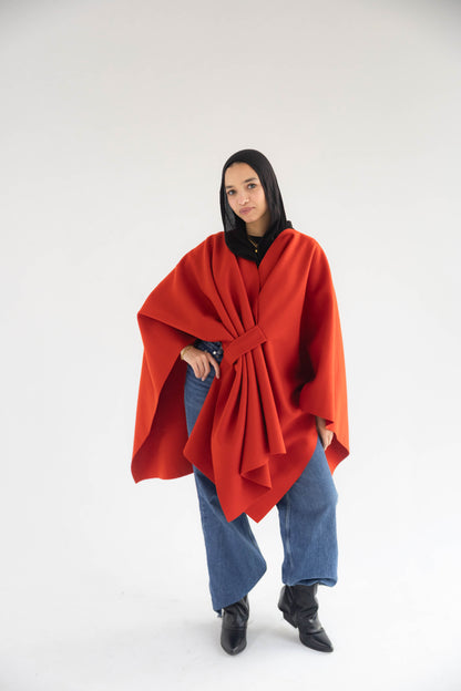 ZAS Winter Cape - Flame Red