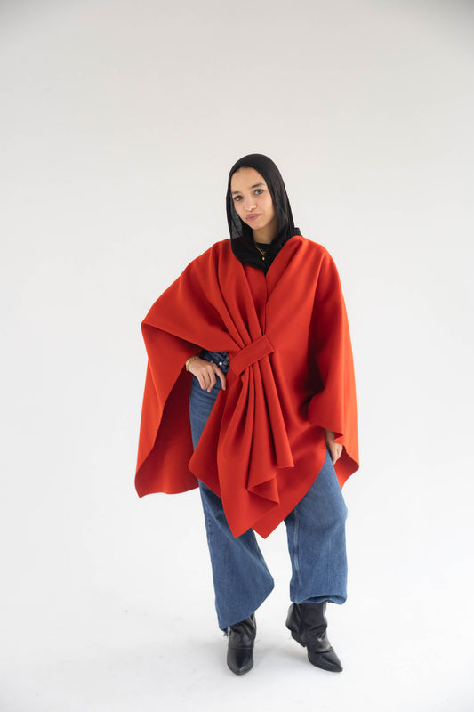 ZAS Winter Cape - Flame Red