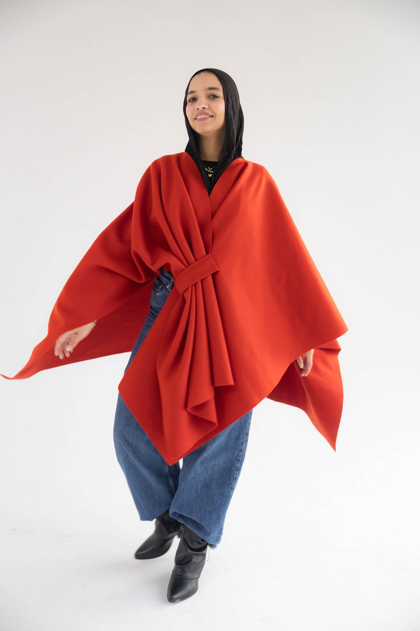 ZAS Winter Cape - Flame Red
