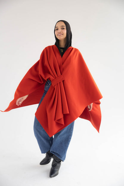ZAS Winter Cape - Flame Red