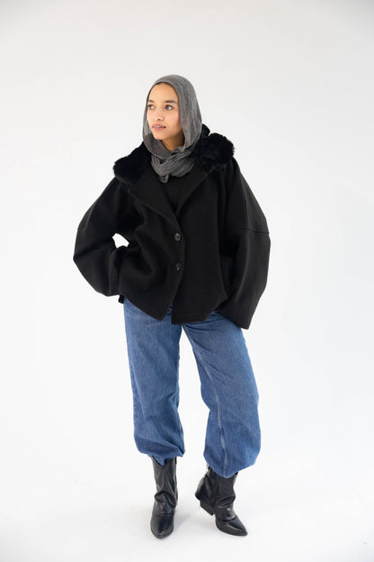 ZAS Faux Fur Elegant Jacket