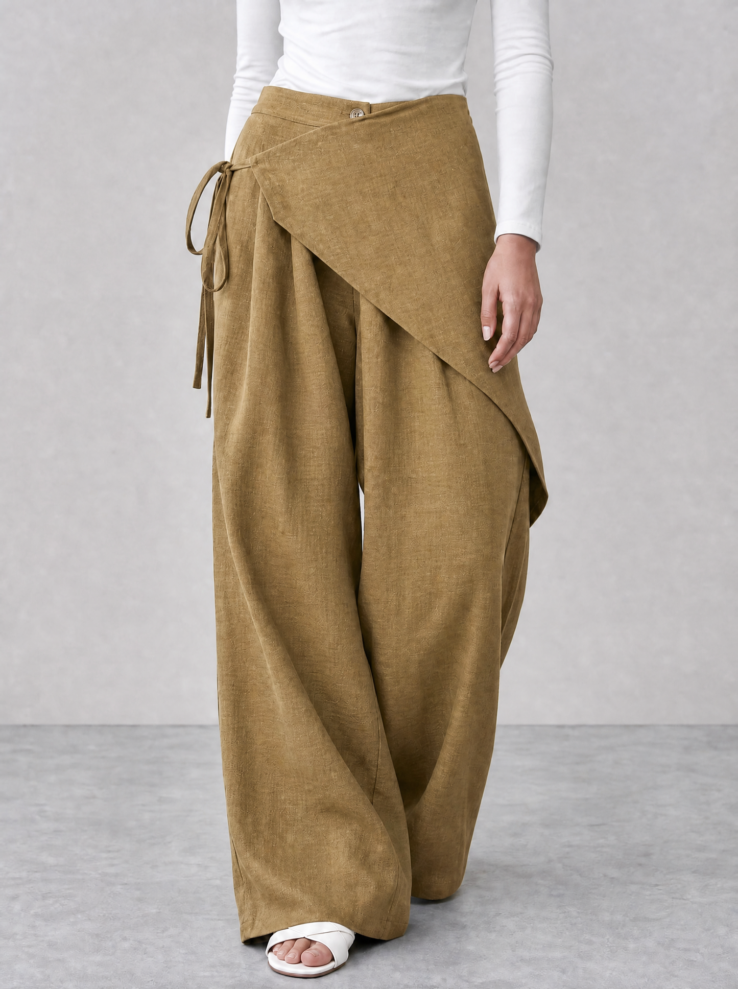 ZAS-Wrapped Linen Pants