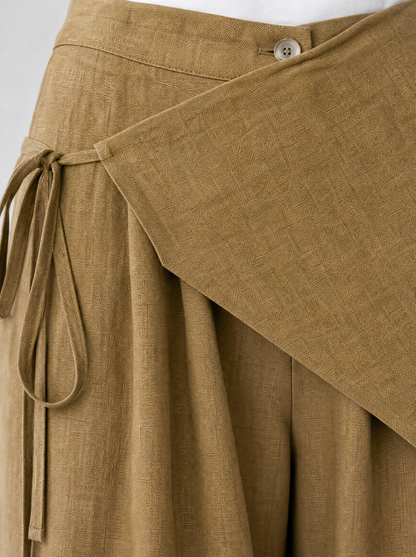 ZAS-Wrapped Linen Pants