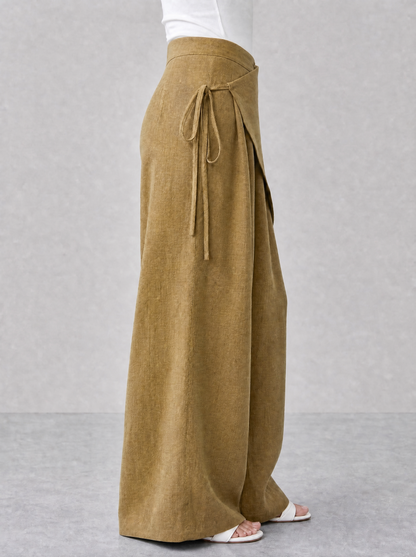 ZAS-Wrapped Linen Pants