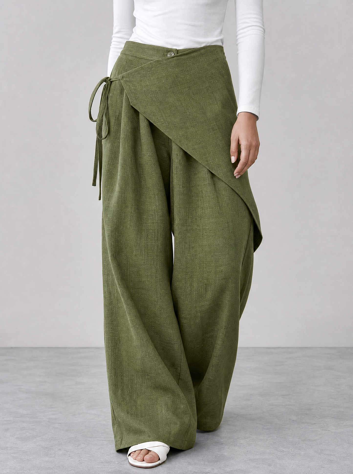 ZAS-Wrapped Linen Pants
