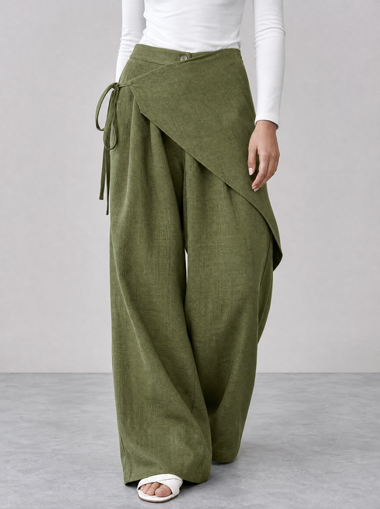 ZAS-Wrapped Linen Pants