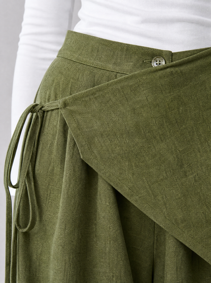 ZAS-Wrapped Linen Pants